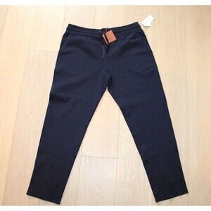 NWT New LORO PIANA Tapered Cotton-Blend Navy Jersey Sweatpants Sz XL $1550